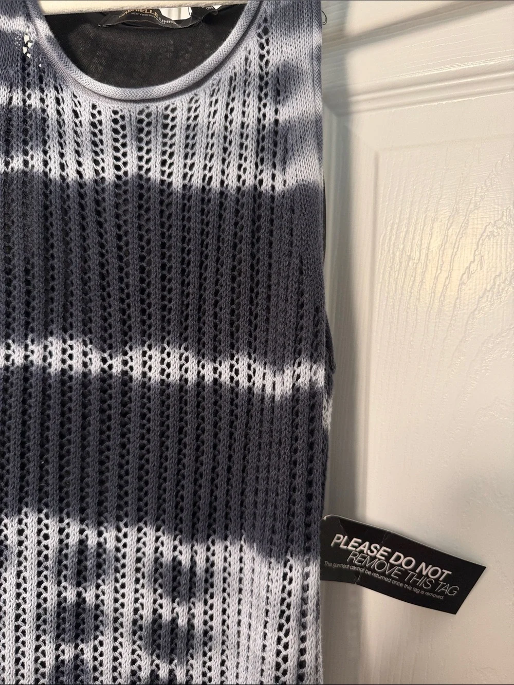 New York & Company Navy & light blue Tie-Dye Knit Maxi Dress